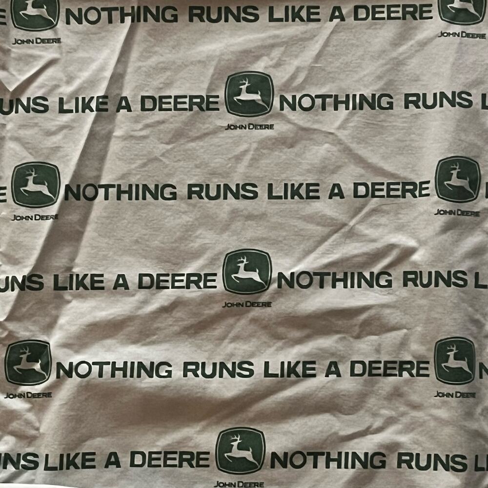 John Deere Twin Nothing Runs Like A Deere Flat Sheet Green Farm Tractor 94x60